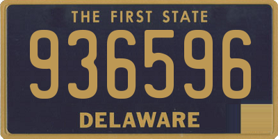 DE license plate 936596