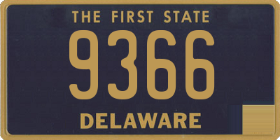 DE license plate 9366