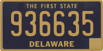 DE license plate 936635