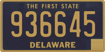 DE license plate 936645
