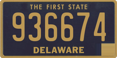 DE license plate 936674