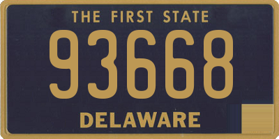 DE license plate 93668