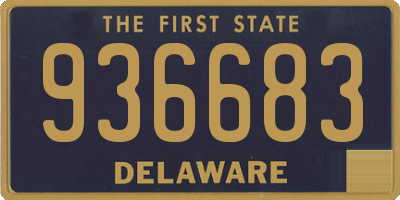 DE license plate 936683