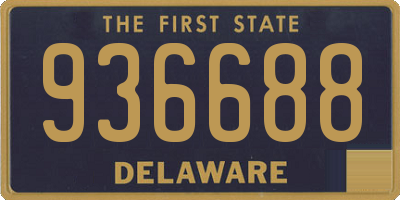 DE license plate 936688