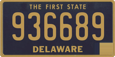 DE license plate 936689