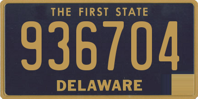 DE license plate 936704