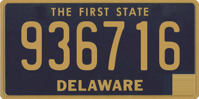 DE license plate 936716