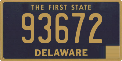 DE license plate 93672