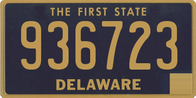 DE license plate 936723