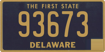 DE license plate 93673