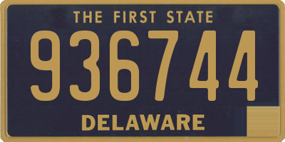 DE license plate 936744