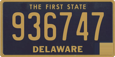 DE license plate 936747
