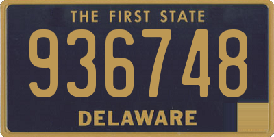 DE license plate 936748