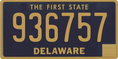 DE license plate 936757