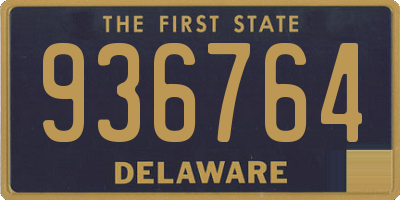 DE license plate 936764