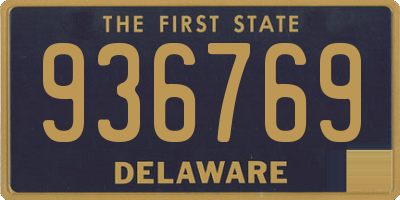 DE license plate 936769