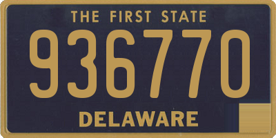 DE license plate 936770