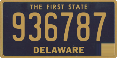 DE license plate 936787