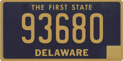 DE license plate 93680