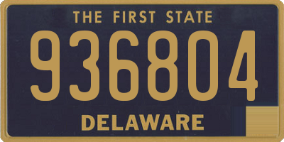 DE license plate 936804