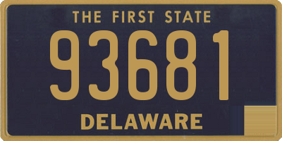 DE license plate 93681