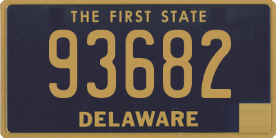 DE license plate 93682