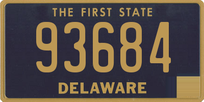 DE license plate 93684