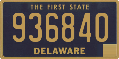 DE license plate 936840