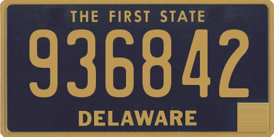 DE license plate 936842