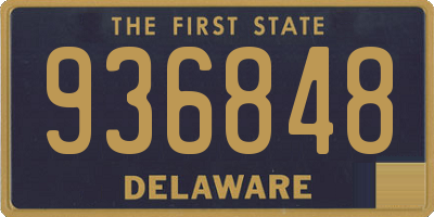 DE license plate 936848