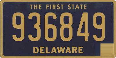 DE license plate 936849