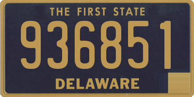 DE license plate 936851