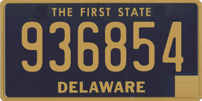 DE license plate 936854
