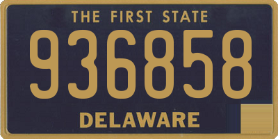 DE license plate 936858