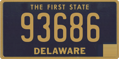 DE license plate 93686