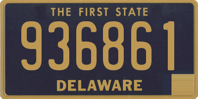 DE license plate 936861