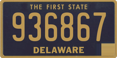 DE license plate 936867