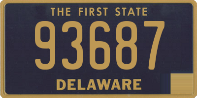 DE license plate 93687
