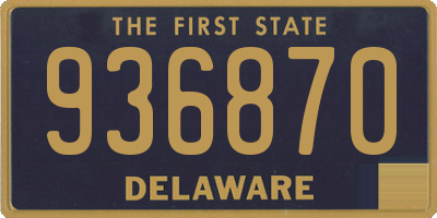 DE license plate 936870
