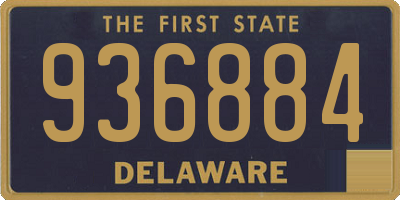 DE license plate 936884