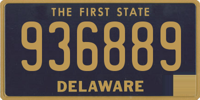 DE license plate 936889