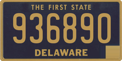 DE license plate 936890