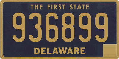 DE license plate 936899