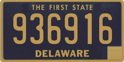 DE license plate 936916