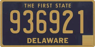 DE license plate 936921
