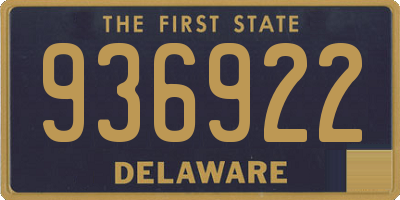 DE license plate 936922