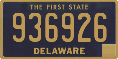 DE license plate 936926