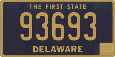 DE license plate 93693