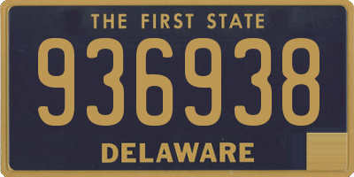 DE license plate 936938