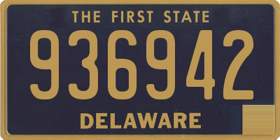 DE license plate 936942